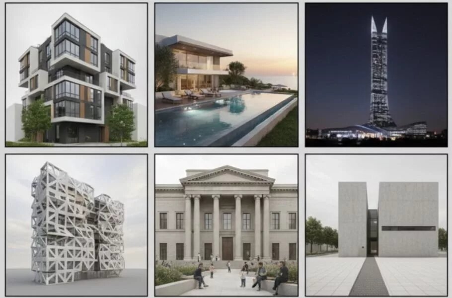 از طراحی ویلا تا آسمانخراش با هوش مصنوعی/ مجموعه پرامپت های معماری